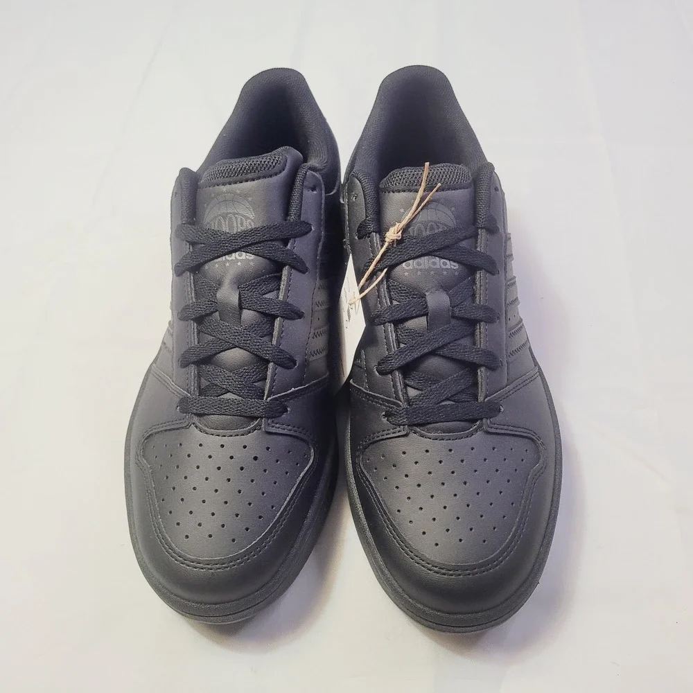 Adidas Mens HOOPS Low Shoes Size 9.5 Black Classic Basketball Sneakers